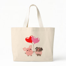 Tangled Hearts (Cartoon Pigs) Bag