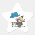tangled in lights merry bleeping christmas cartoon stickers