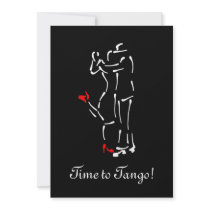 Tango Dancers (Red Shoes) with Customizable Text