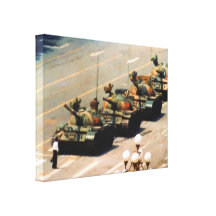 Tank Man Wrapped Canvas Canvas Print
