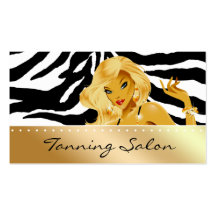 Tanning Business Card Super Gold Blonde Zebra