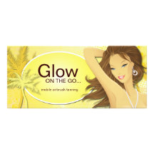TANNING SALON GIFT CERTIFICATE RACK CARD TEMPLATE