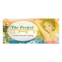 TANNING SALON GIFT CERTIFICATE RACK CARDS