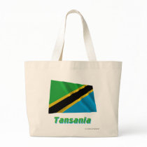 Tansania Fliegende Flagge mit Namen Canvas Bag