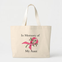 Tante - dans la mémoire - cancer du sein sac de toile