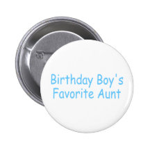 Tante de favori de garçons d'anniversaire pin's avec agrafe