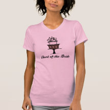 Tante du gâteau de jeune mariée t-shirts