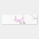 Tante To Be (manuscrit rose) Adhésifs Pour Voiture