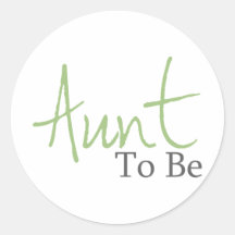 Tante To Be (manuscrit vert) Autocollants