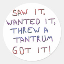 Tantrum copy sticker