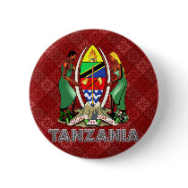 Tanzania Coat of Arms Button