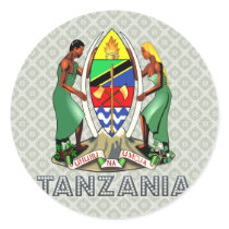Tanzania Coat of Arms Round Sticker