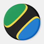 Tanzania Fisheye Flag Magnet