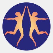 tanzende Frauen dancing women Runde Aufkleber