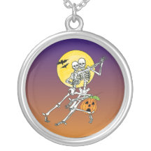 tanzende Skelette dancing skeletons Halskette