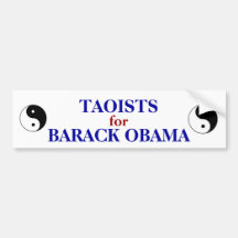 TAOISTS FOR OBAMA BUMPER STICKER