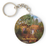 Taos Adobe Casita in Morning Sunlight Keychain