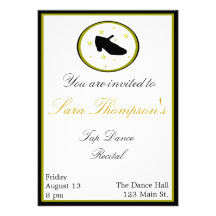 Tap Dance Recital Invitation