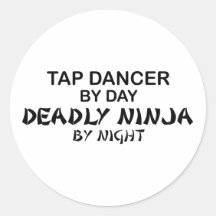 Tap Dancer Deadly Ninja by Night Stickers