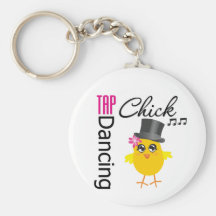 Tap Dancing Chick 2 Keychain