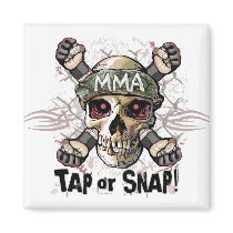 Tap or Snap MMA Skull Gear Fridge Magnet