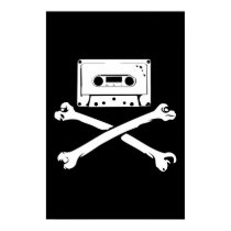 Tape & Crossbones Music Pirate Piracy Home Taping posters