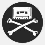 Tape & Crossbones Music Pirate Piracy Home Taping Stickers