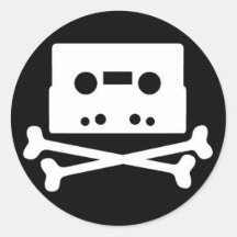 tape-n-bones round stickers