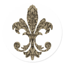 Tapestry Fleur de lis 4 Stickers