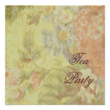 Tapestry Rose Vintage Style Personalized Invitations