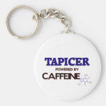 Tapicer Powered by caffeine Keychains