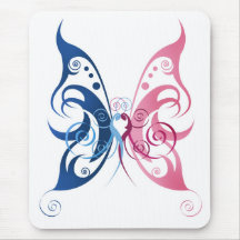 Tapis de souris "Amants papillons 2"