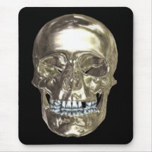 Tapis de souris de crâne de chrome
