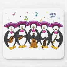 tapis de souris de pingouins de mariachi