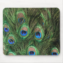 Tapis de souris de plume de paon