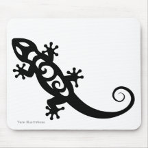 Tapis de souris "Gecko tribal"
