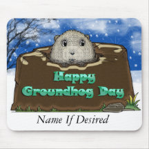 Tapis de souris Groundhog de Mousepad de jour de G