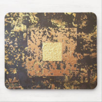 tapis de souris marron or moderne design carré