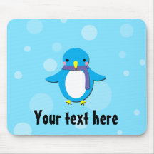 Tapis de souris personnalisable de pingouin mignon