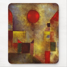 Tapis de souris rouge de ballon de Paul Klee