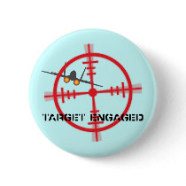 Target Engaged Flight Simulator Pilot Display Pinback Button