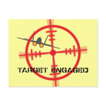 Target Engaged Flight Simulator Pilot Display Postcards