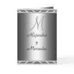 Tarjeta de Invitación de Boda Color de Plata cards