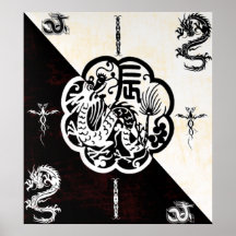 Tarnished Dragon Flag Print
