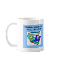 tarot card reader reading design coffee mugs