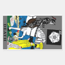 Tarot Death Card Rectangular Sticker