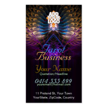 Tarot Fractal Feathers Business Card