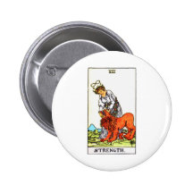 tarot-strength pinback button