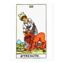 tarot-strength post card