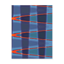 Tartan blue postcard